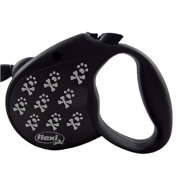 Black pattern Flexi retractable leash for medium dogs - Picture 1 of 7